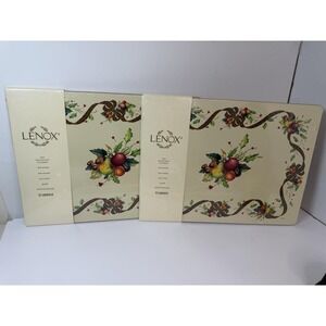 Lenox Holiday Tartan Corkboard Placemats Vintage Unused Lot Of 4